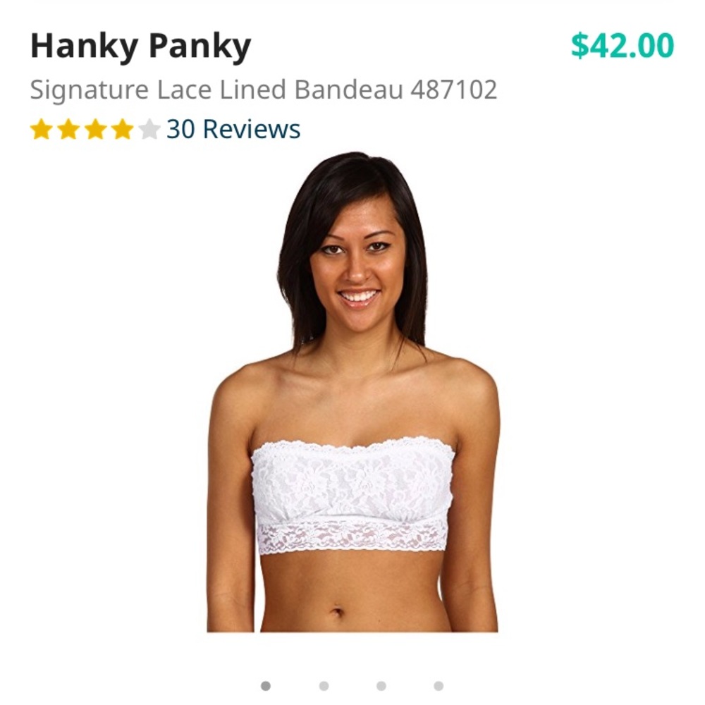 Hanky Panky White Signature Lace Lined Bandeau